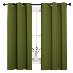 NICETOWN Christmas Window Decoration Thermal Insulated Solid Grommet Blackout Curtains/Drapes for Living Room (1 Pair, 42 by 63 