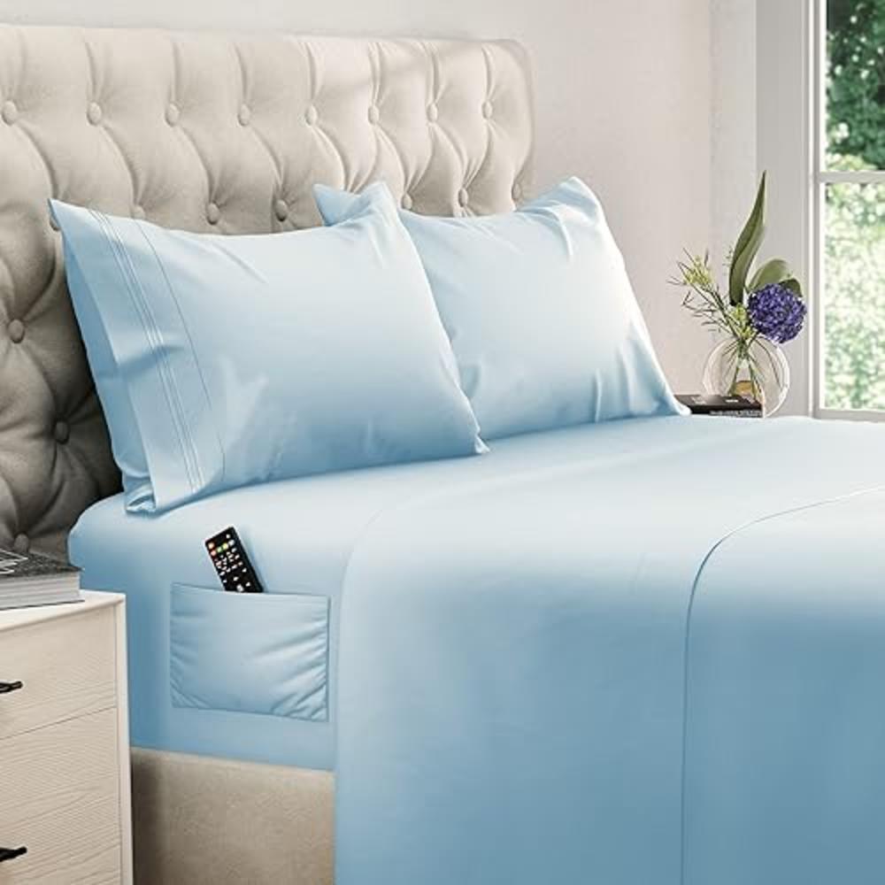 DREAMCARE Full Size Sheets - Cooling Bed Sheets - 4pcs Set - Full Sheet Set - Sheets Full Size Bed - Full Size Sheet Sets Soft &