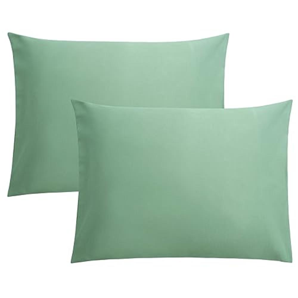 FLXXIE 2 Pack Microfiber Standard Pillow Cases, 1800 Super Soft Pillowcases with Envelope Closure, Wrinkle, Fade and Stain Resis