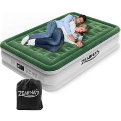 Zearna Queen Air Mattress with Built in Pump-18'' Queen Size Inflatable Airbed Double High Adjustable Blow Up Mattress for Home,