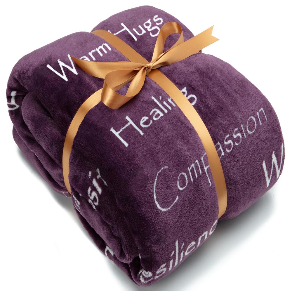 Chanasya Premium Sympathy Warm Hugs Gift Throw Blanket - for Positive Energy Love Support Comfort - Breast Cancer Chemo Get Well