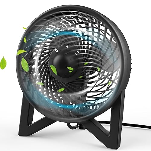 DRPREPARE Dr. Prepare Quiet Desk fan, 8 Inch Powerful Table Fan, Small Bedside Fan with 2 Speeds, Portable Personal Cooling Fan for Bedroo