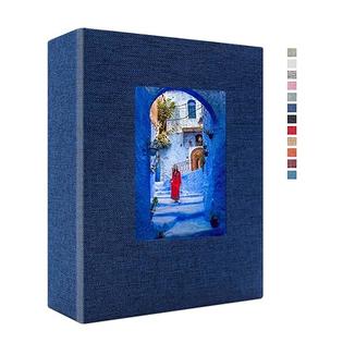 Vienrose Photo Album 4x6 100 Pages Photos Linen Cover Picture Book with  Front Window for Baby