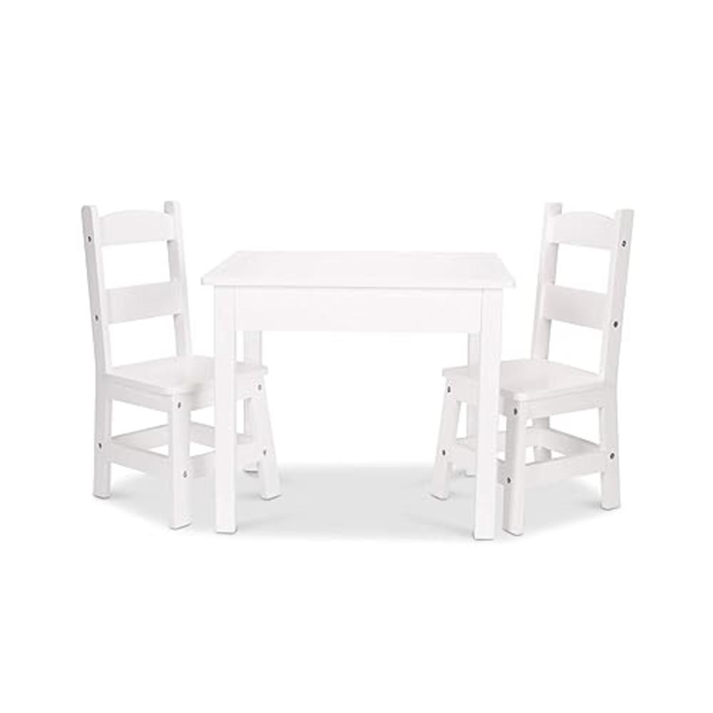 Melissa & Doug Wooden Table & Chairs - White