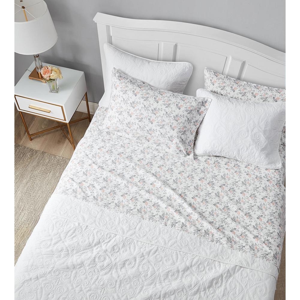 Laura Ashley Home - Sheets, Cotton Flannel Bedding Set, Brushed for Extra Softness & Comfort (Rosalie, Queen)