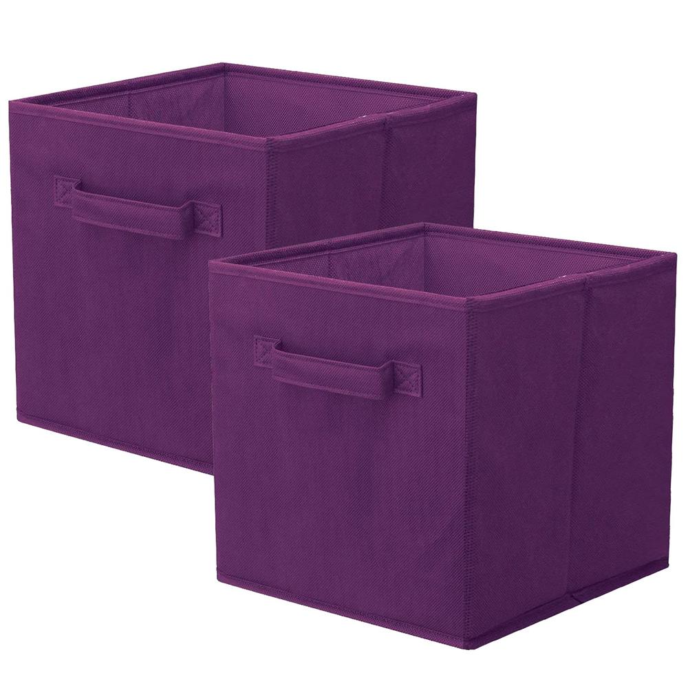 ShellKingdom Storage Bins, Foldable Fabric Storage Cubes And Cloth Storage Organizer Drawer For Closet And Toys Storage,2 Pack（P