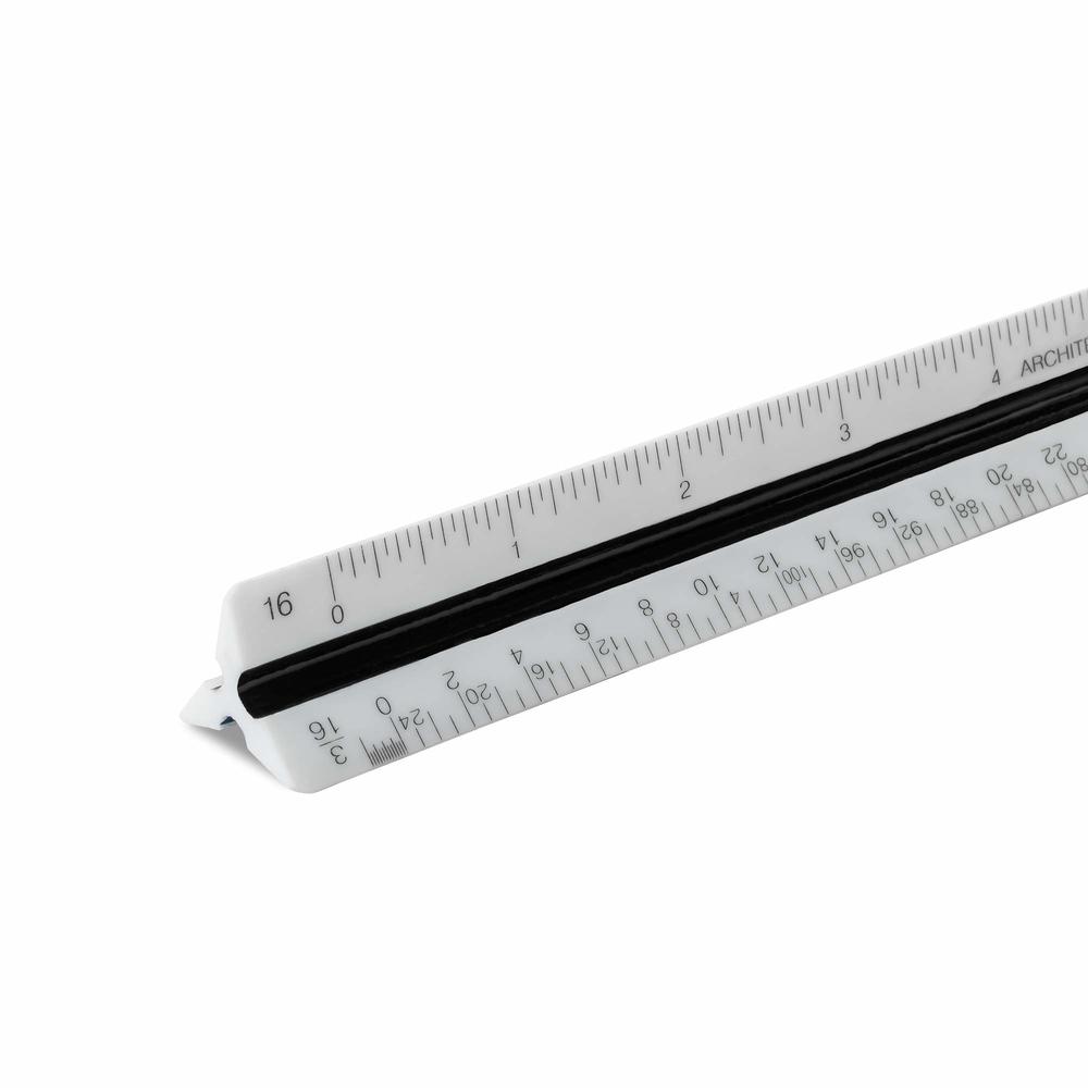 Pacific Arc Architect Triangle Scale Ruler 12 Inch with Acid Etched ...