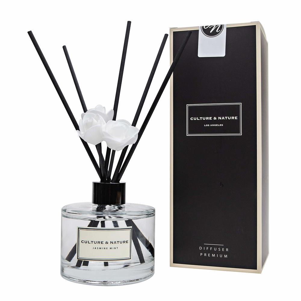 CULTURE & NATURE Reed Diffuser 6.7 oz (200ml) Jasmine Mint Scented Reed ...