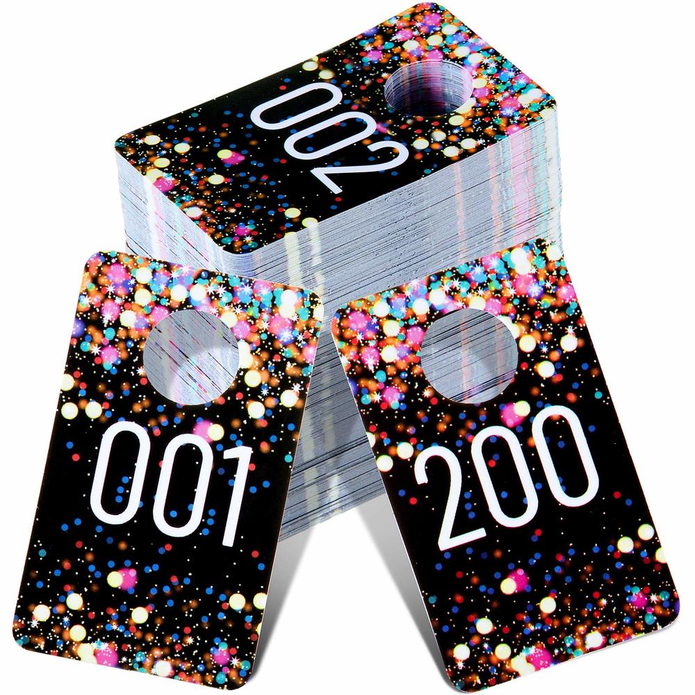 Jetec Live Plastic Number Tags, Consecutive Reusable Normal and ...