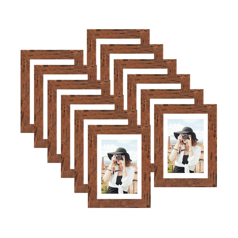 Picrit 4x6 Picture Frame Set of 12, Display 3.5x5 with Mat or 4x6 Without Mat, Photo Frames for Wall Mounting or Table Top Displ