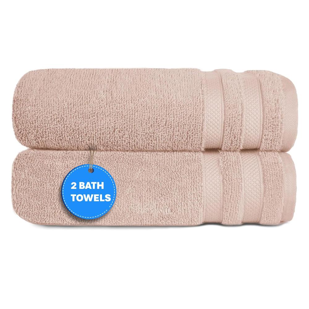 TRIDENT Large Bath Towel Set Premium Cotton 2 Pack Bath Sheet 56x28 Inch Oversized Towels for Bathroom Highly Absorbent Soft Qui