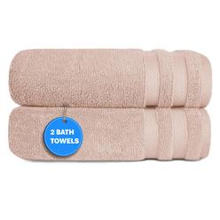TRIDENT Large Bath Towel Set Premium Cotton 2 Pack Bath Sheet 56x28 Inch Oversized Towels for Bathroom Highly Absorbent Soft Qui