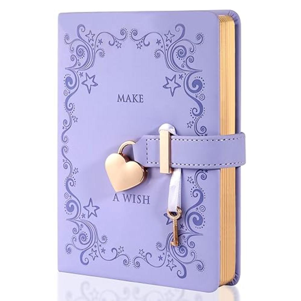 CAGIE Girls and Boys Diary with Lock and 2 Keys Heart-Shaped Locking ...