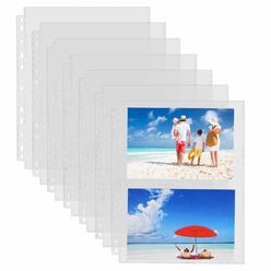Sooez 30 Pack Heavy Duty Photos or Postcards Page Protectors, Plastic Clear Photo Holder Sleeves for 3 Ring Binder, Two 5'' x 7'