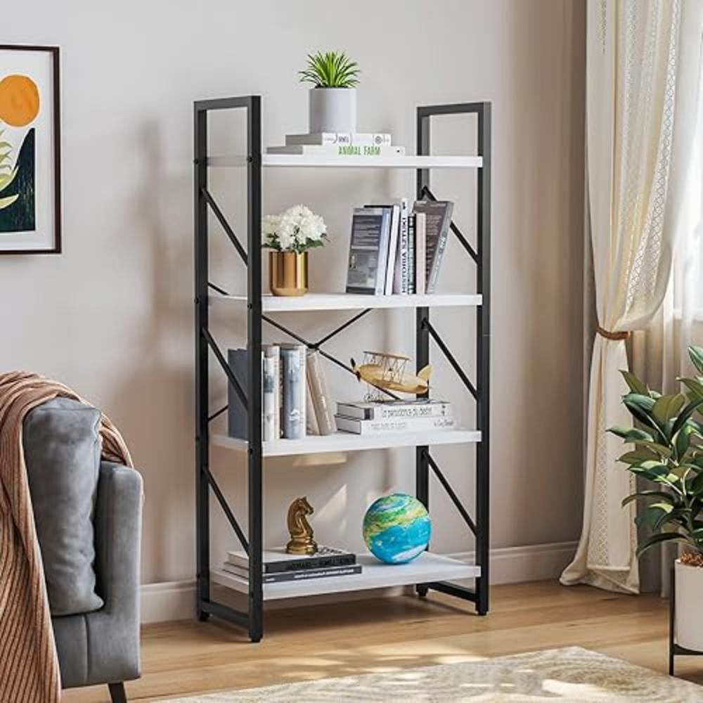 YITAHOME 4-Tier Bookshelf, Modern Free Standing 4 Shelf Bookcases and ...