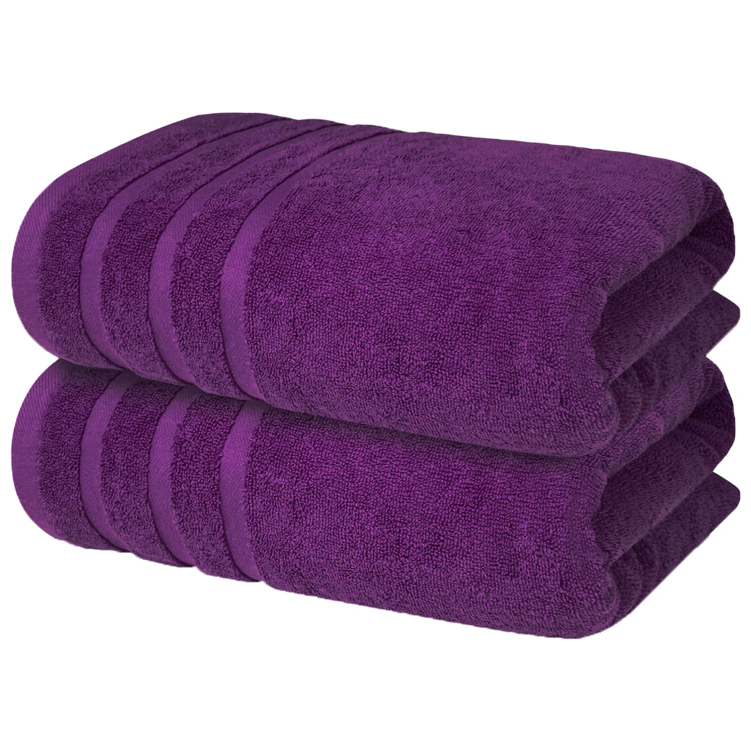 Infinitee Xclusives Premium Purple Bath Towels - 700 GSM 100% Cotton 27x54 Inches Pack of 2 Bathroom Towels - Ultra Soft and Highly Absorbent Hotel 