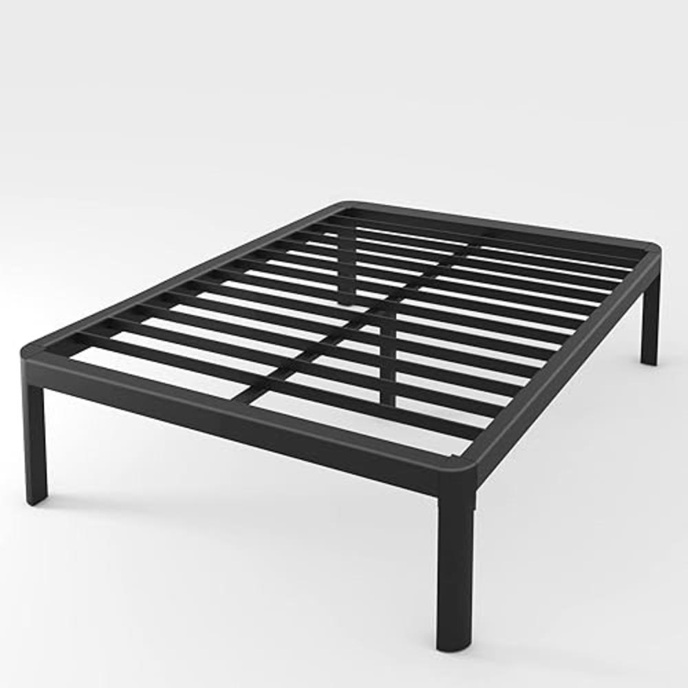 Yitong Angel 18 Inch Queen Bed Frame with Round Corner Edge Legs, 3500 lbs Heavy Duty Metal Platform Bed Frame Queen Size, Steel