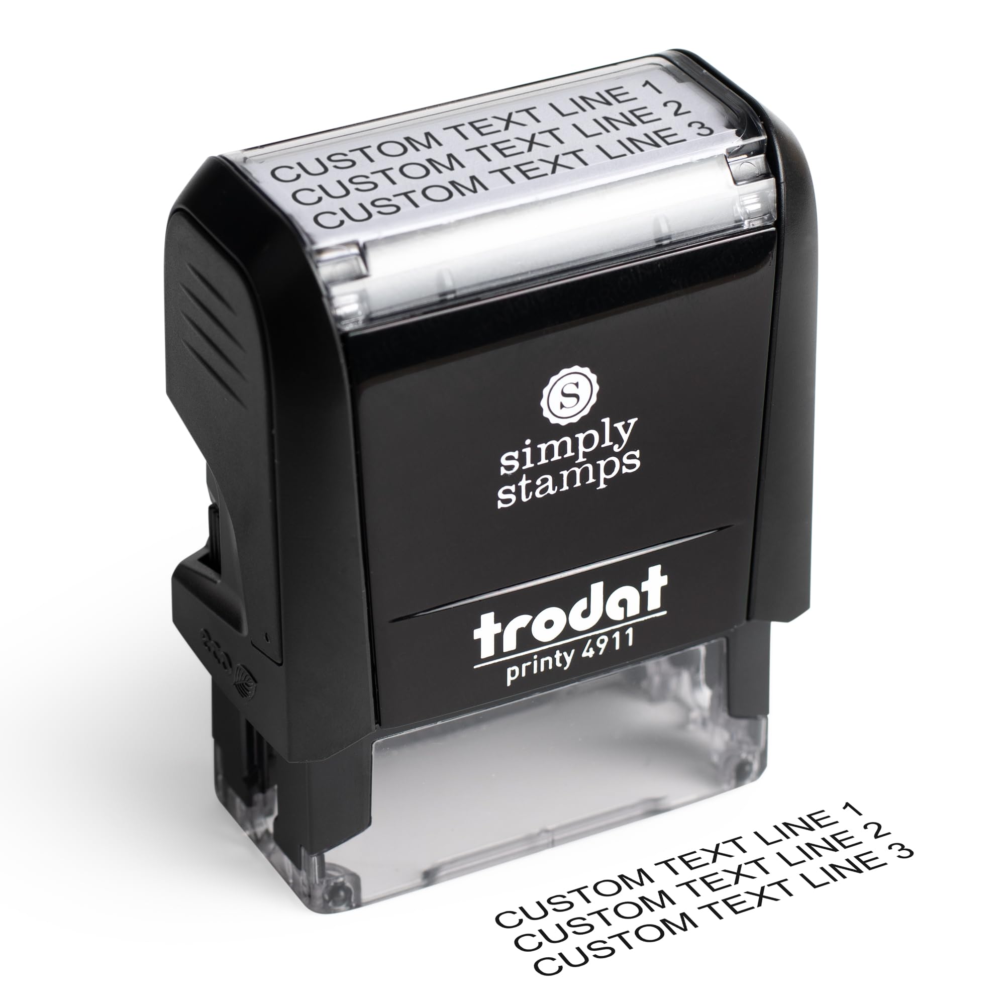 904 Custom 3LineFonts Custom Address Stamp - 20 Font Options - 3 Line  Self-Inking Address Stamp - Up to 3 Lines of Customized Text