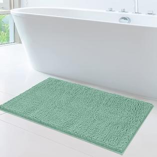 Mayshine Soft Plush Chenille Bathroom Rug, Absorbent Microfiber Bath Mat,  Machine Washable, Non-Slip Grip, Quick-Dry, Thick Shag Carpet G
