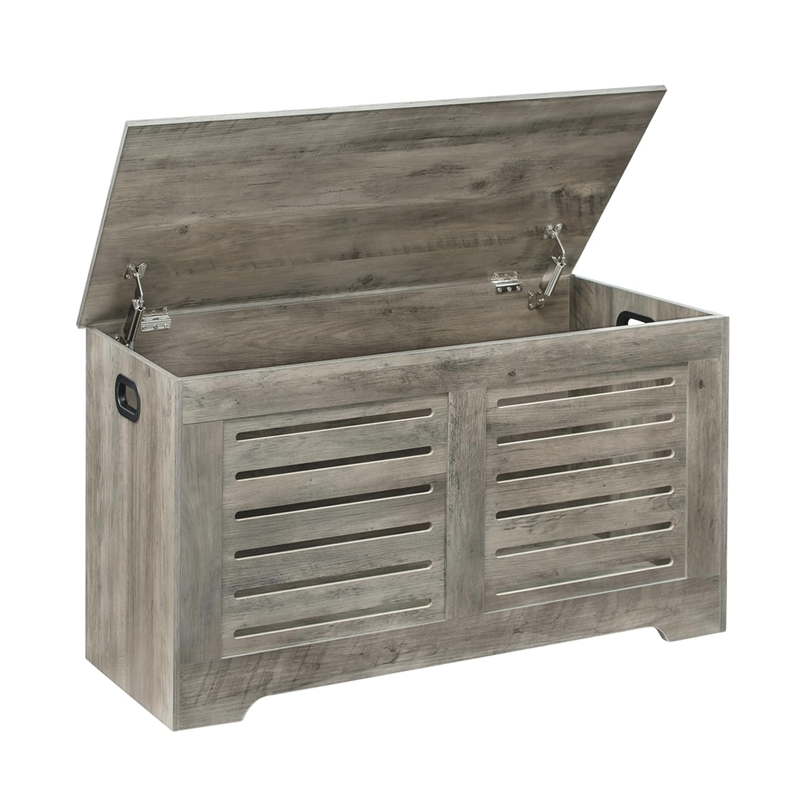 DINZI LVJ Storage Chest, Flip-Top Wooden Toy Box with Safety