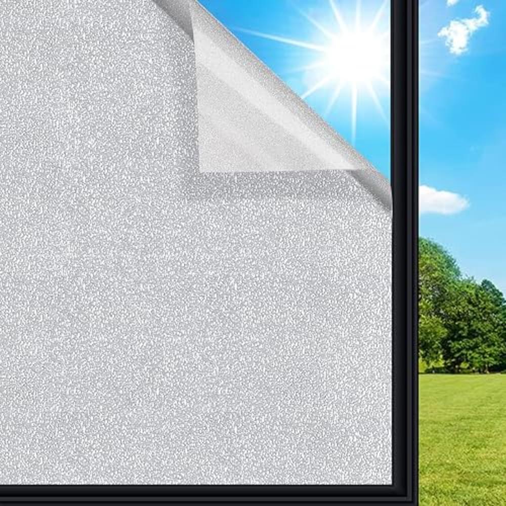 Coavas Window Privacy Film Frosted Glass Window Film Upgraded Sun ...