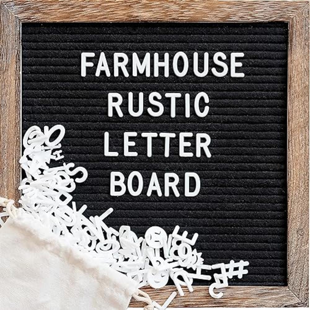 MAINEVENT Felt Letter Board with Precut Letters Number Set 10x10 Inch, First Day School Board, Changeable Black Message Word Classroom Dec
