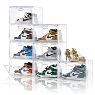 Amllas Pack Shoe Boxes Clear Plastic Stackable, Large Shoe