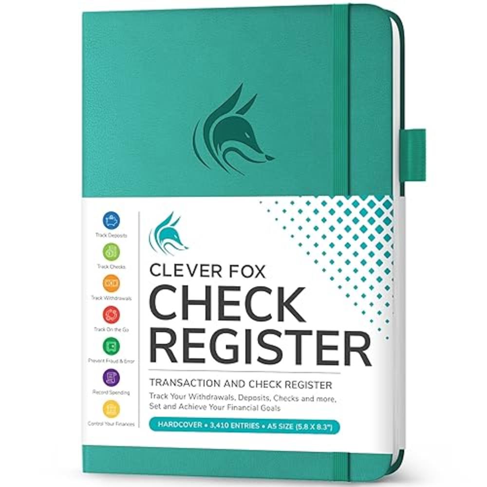 Clever Fox Check Register Book - Deluxe Transaction Register, Accounting Ledger Book, Checkbook Register & Checking Account Regi