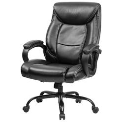 OUTFINE Heavy Duty Office Chair 400lbs Executive Office Chair Leather Desk Chair Computer Chair with Ergonomic Support Tilting F