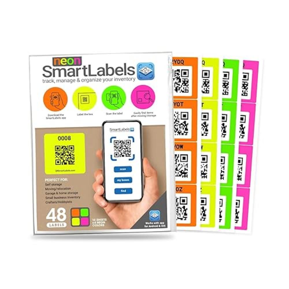 Smart Labels QR Code Smart Labels | Color Coded Scannable Stickers for ...