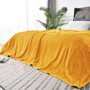 BEDELITE Fleece Blanket King Size, 3D Ribbed Jacquard Soft