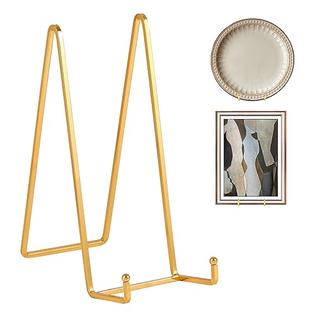 DIDUDIDU Large Plate Holder Display Stand - 10 inch Tall Plate Stands for  Display - Metal Picture Frame