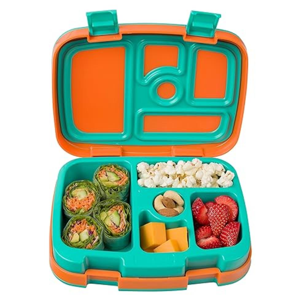 BentgoA Kids Brights Bento-Style 5-compartment Lunch Box - Ideal Portion Sizes for Ages 3 to 7 - Leak-Proof, Drop-Proof, Dishwas