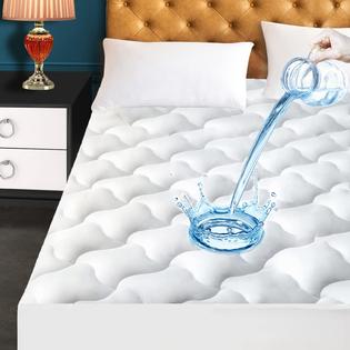 JamRest Cal King Size Quilted Fitted Mattress Pad, Waterproof