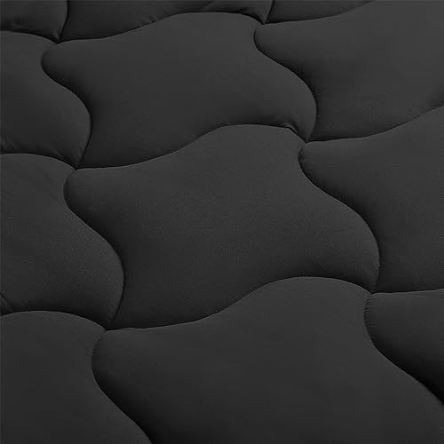 SLEEP ZONE Mattress Pad Extra Long Twin College Dorm Bedding Cooling Mattress Topper, Quilted Fitted Mattress Cover Washable, So