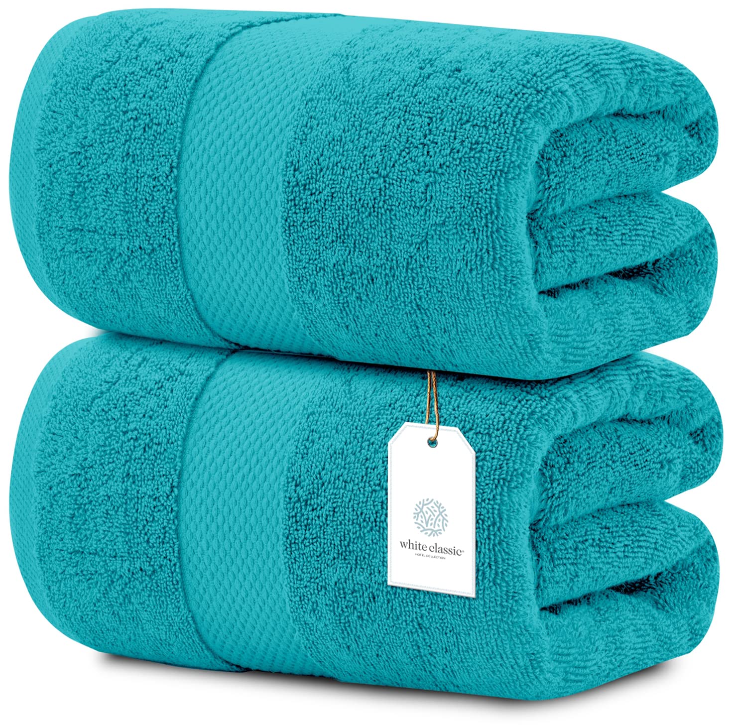 White Classic Luxury Bath Sheet Towels Extra Large, Highly Absorbent Hotel  spa Collection Bathroom Towel, 35x70 Inch