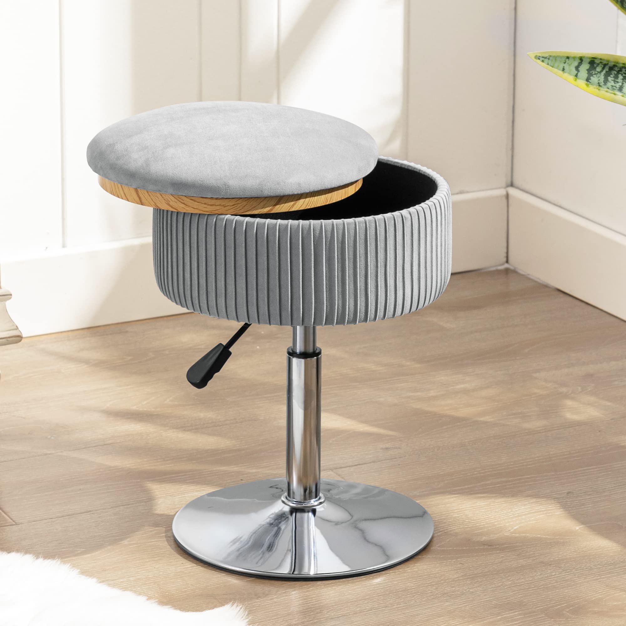 LUE BONA 360 Swivel Vanity Stool Chair for Makeup Room, Height