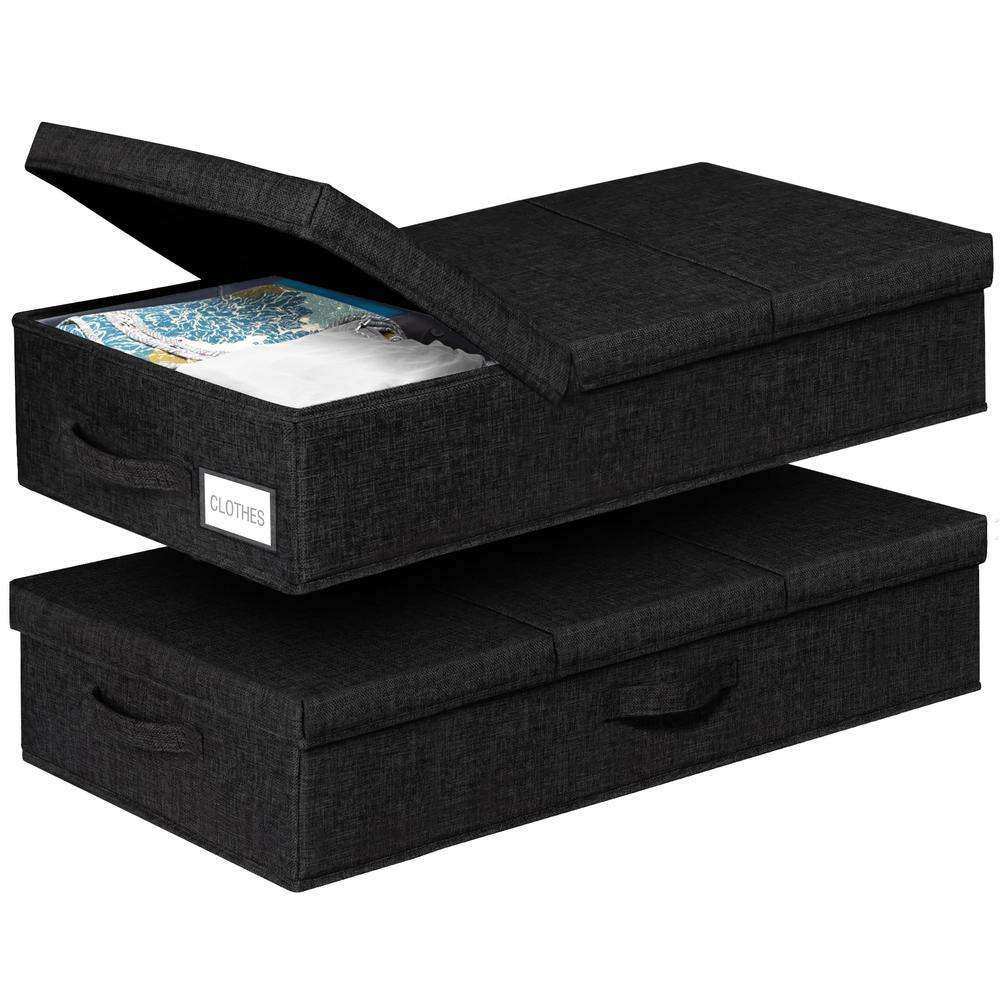 Crib Containers punemi Under Bed Storage Containers, Set of 2 Low Profile Under Crib ...