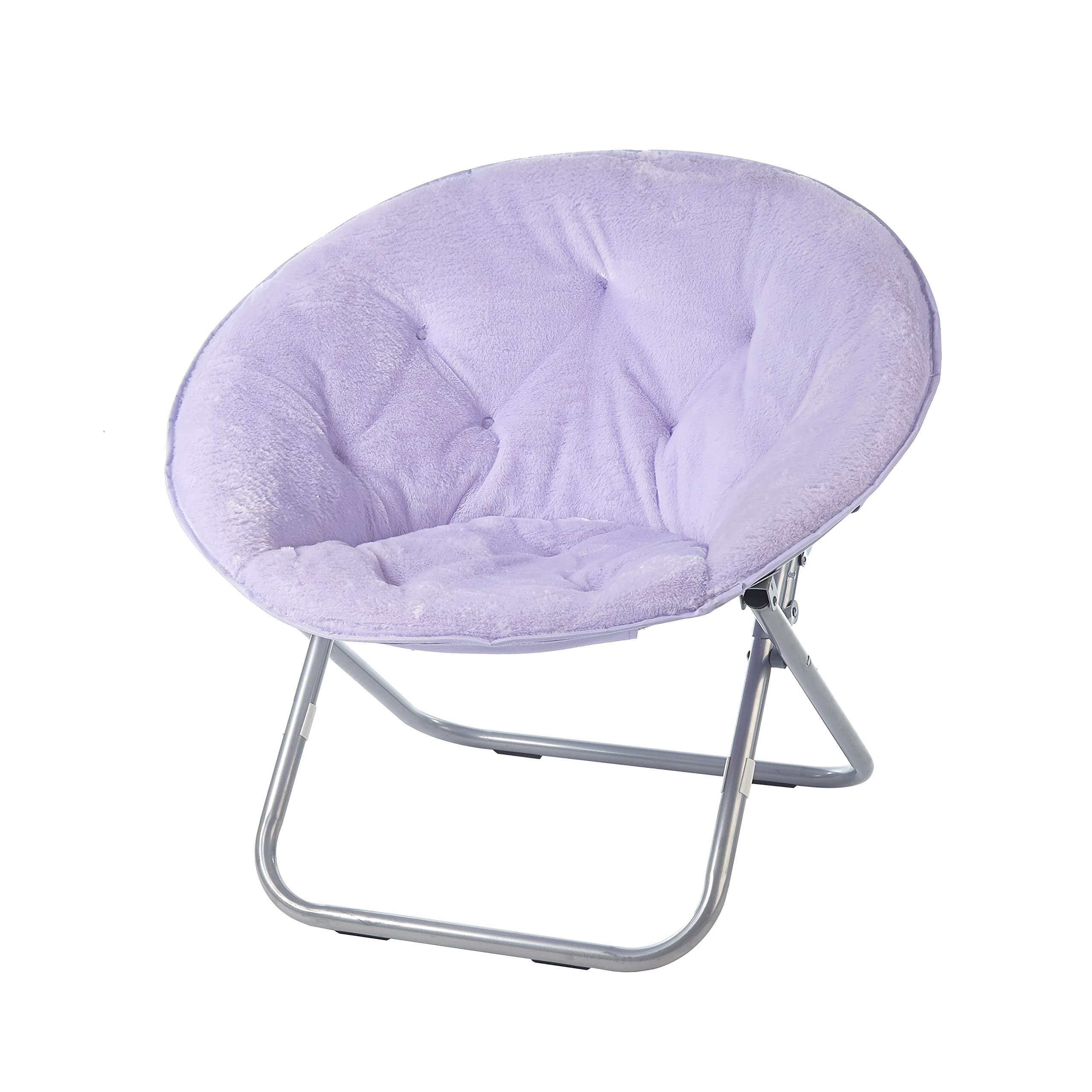 Urban Shop Faux Fur Saucer Chair, Lavender