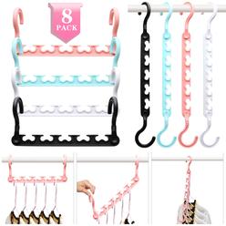HZZILEY 8-Pack-Closet-Organizers-and-Storage,Clothes-Organizer-Hangers for Heavy Clothes Sturdy Home Closet Organization and Storage,Col