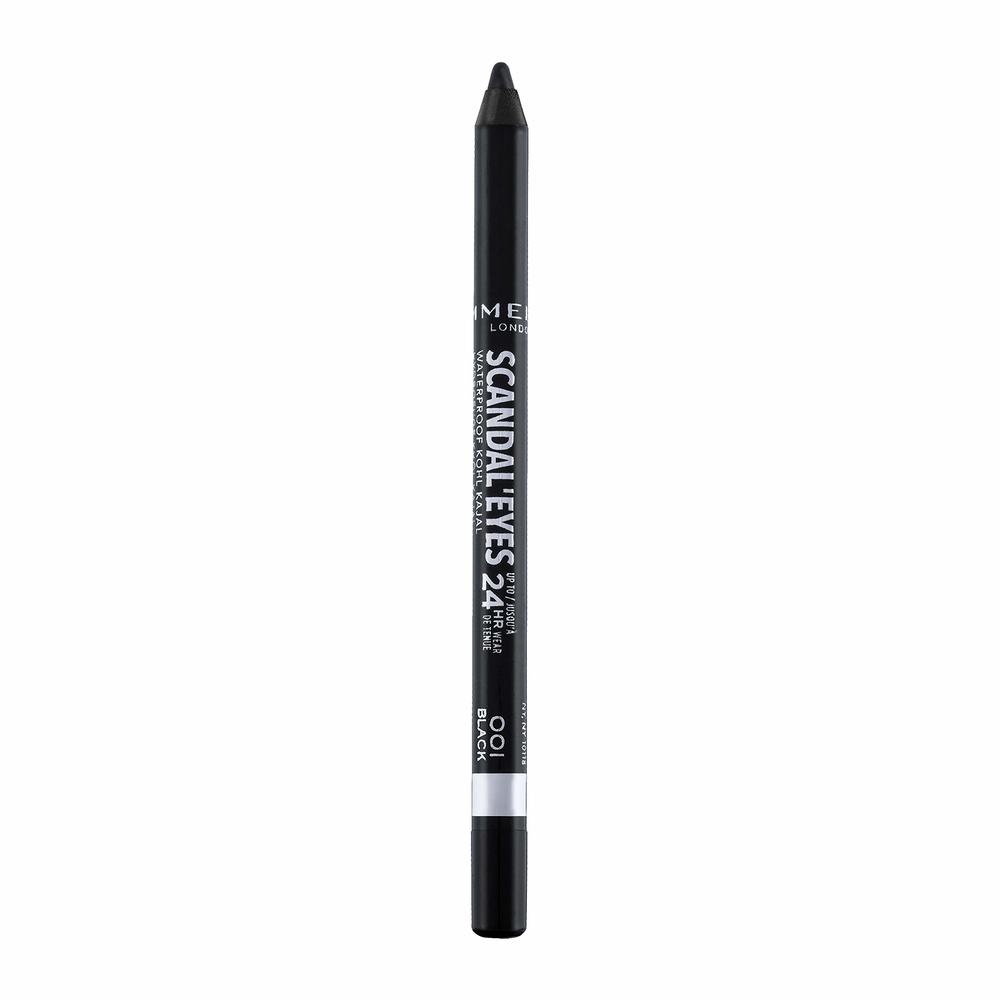 Rimmel London Scandaleyes Waterproof gel Pencil Eyeliner, Long-Wearing, Ultra-Smooth, Smudge-Proof, 001, Black, 004oz