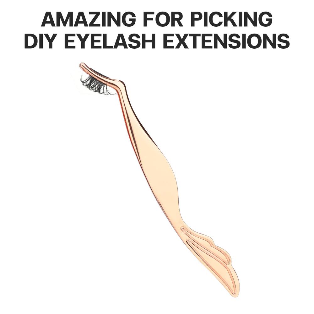 Pretty memory DIY Eyelash Applicator Tool, curved Eyelash Tweezers for False Lashes, Lash Applicator for Easy Lashes Application