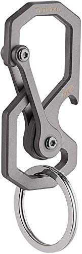 Tibitdeer Titanium Key chain, Multifunctional carabiner Keychain Heavy Duty car Key chains Organizer for Men and Women