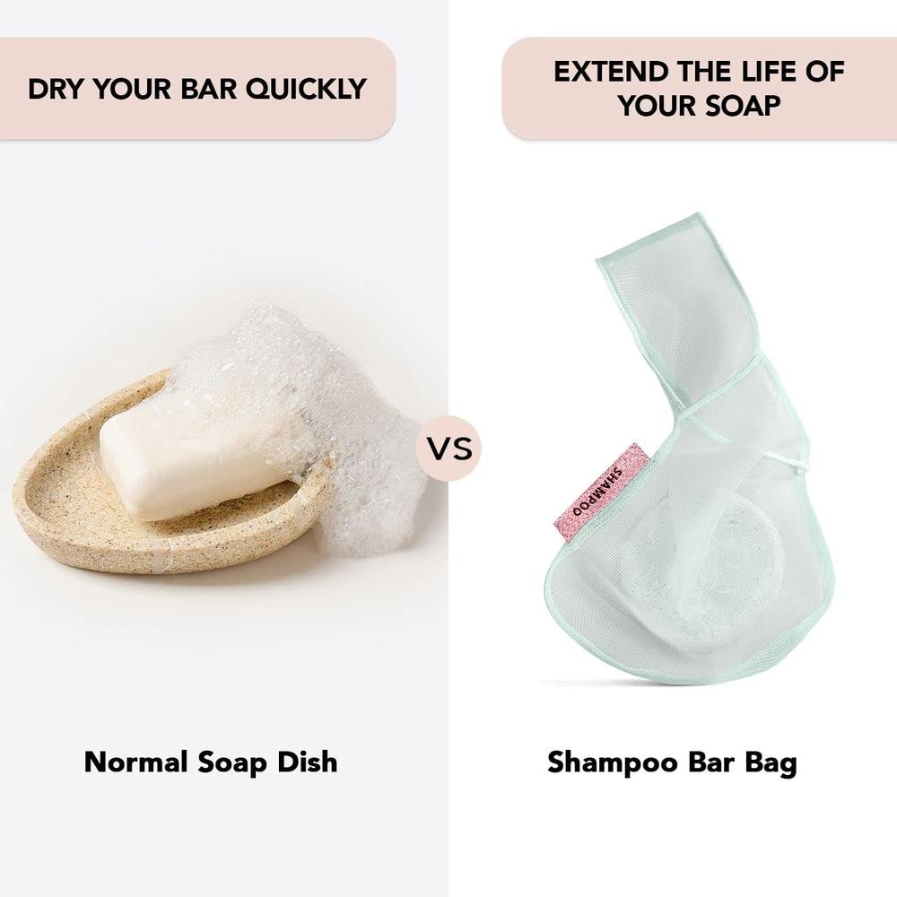 Kitsch Bar Soap Saver Bag - Beauty Bar Soap Bag & Bar Soap Pouch to Preserve Soap Bars  Holiday gift  Body Wash, conditioner & S