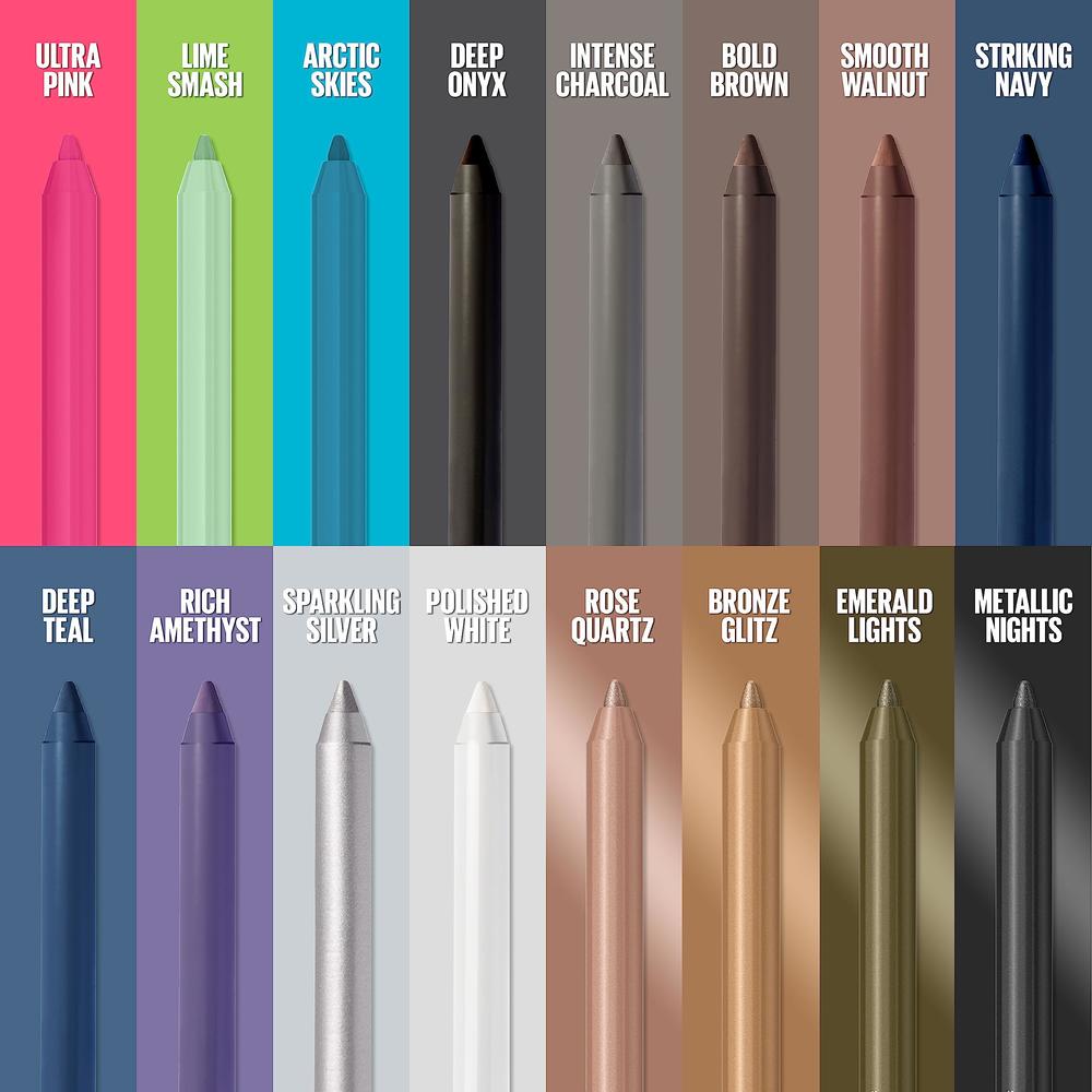 Maybelline New York Maybelline TattooStudio Long-Lasting Sharpenable Eyeliner Pencil, glide on Smooth gel Pigments with 36 Hour Wear, Waterproof, St