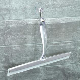 58740 iDesign Zia Metal and Plastic Bathroom Squeegee for Shower