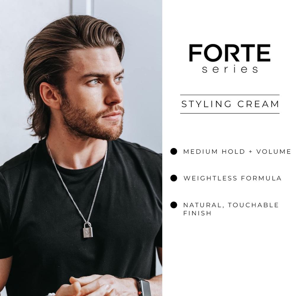 Alex Costa Hair Styling cream for Men by Forte Series  Medium Hold Light cream for Hair  Volumizing & Thickening Hair cream for Men  Water 