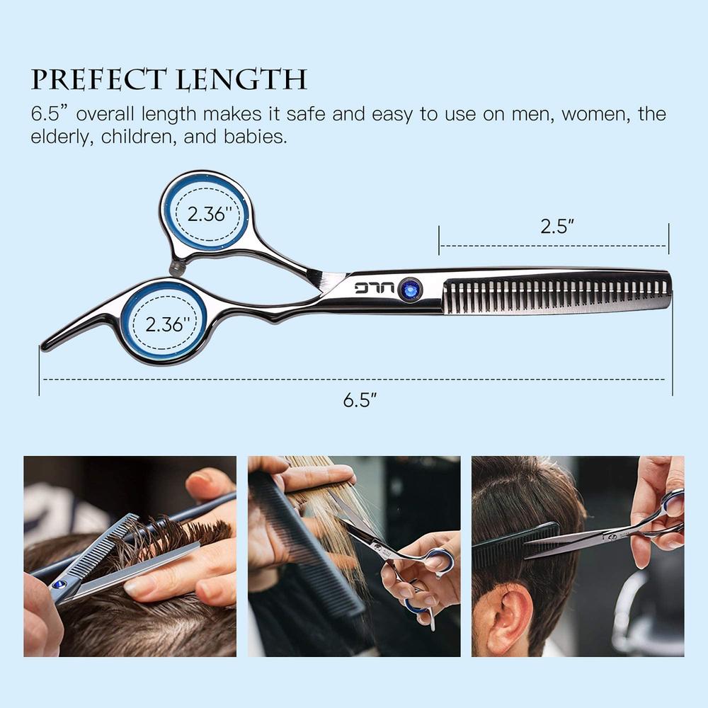 ULG Hair cutting Scissors Thinning Shears Kit ULg Professional Barber Hairdressing Texturizing Salon Razor Edge Scissor Japanese Sta