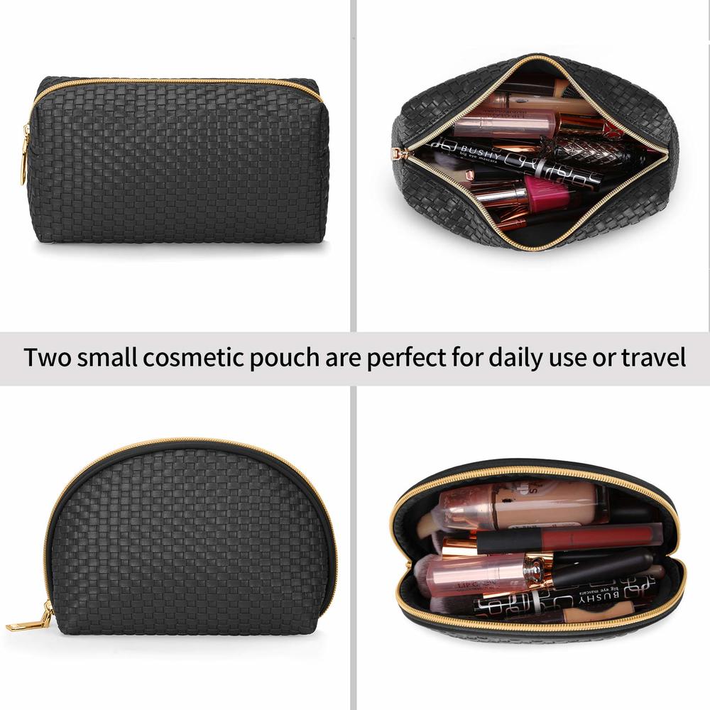 KTMOUW Makeup Bag 3 Pcs Waterproof cosmetic Bag Set Portable Travel Multifunction Storage Organizer, Weave Toiletry Bag for Wome