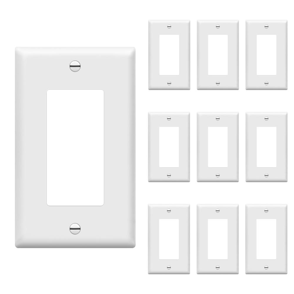 ENERLITES Decorator Light Switch or Receptacle Outlet Wall Plate, Size 1-gang 450 Inches x 276 Inches, Unbreakable Polycarbonate